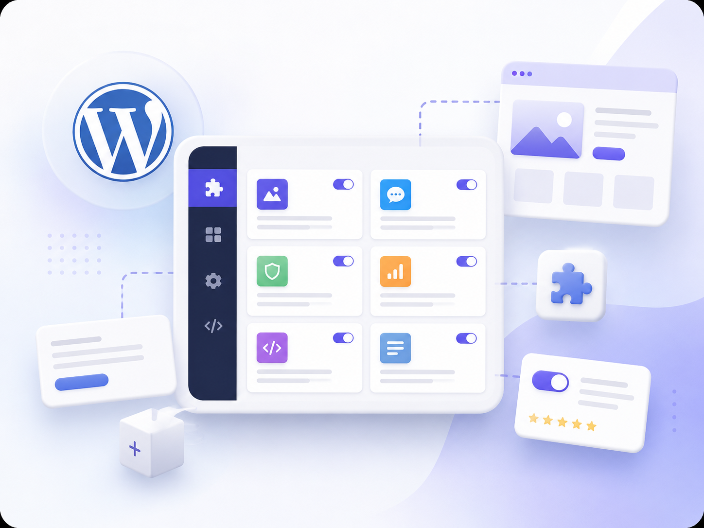 WordPress plugin development illustration