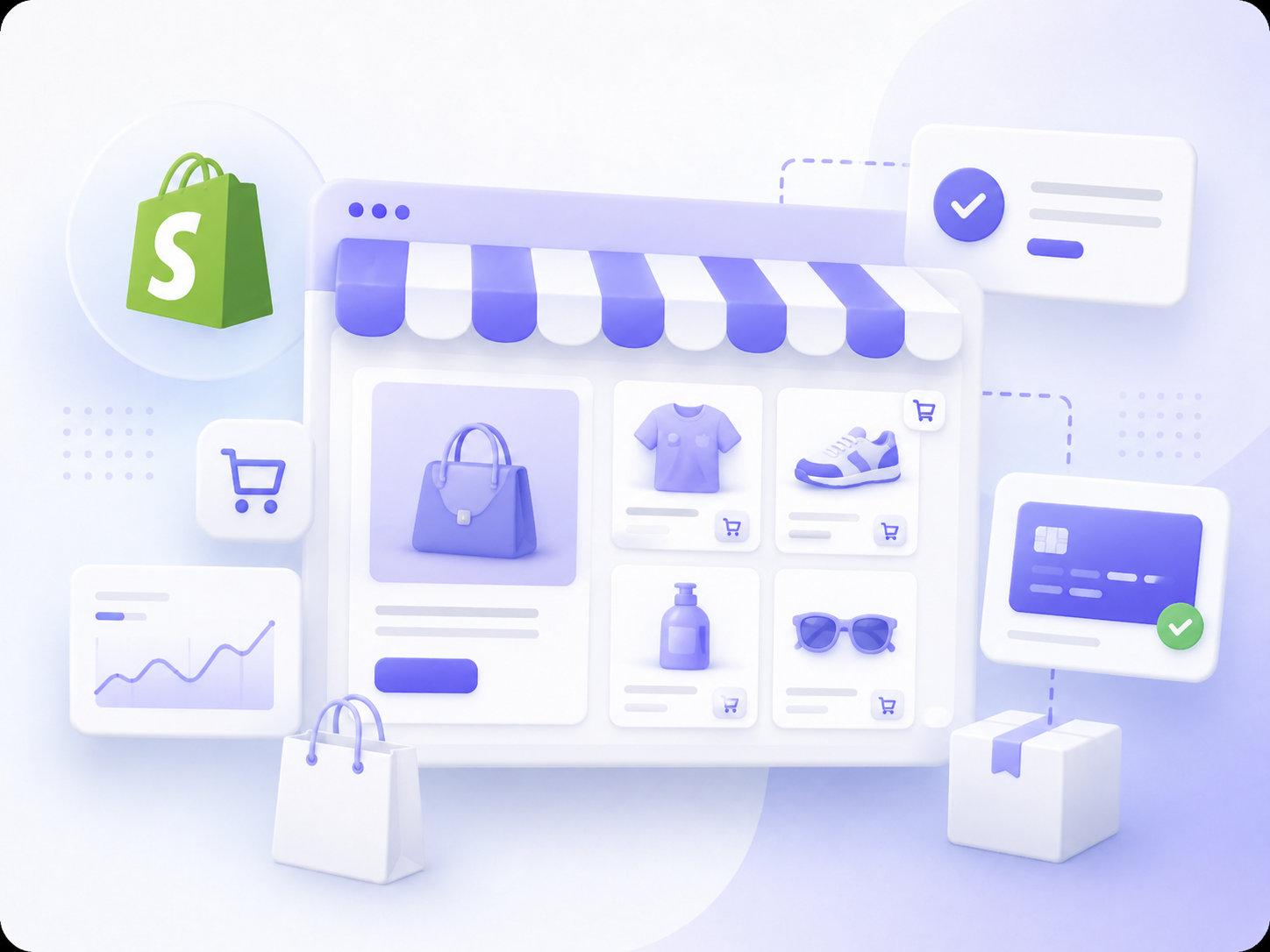 Shopify store development illustration