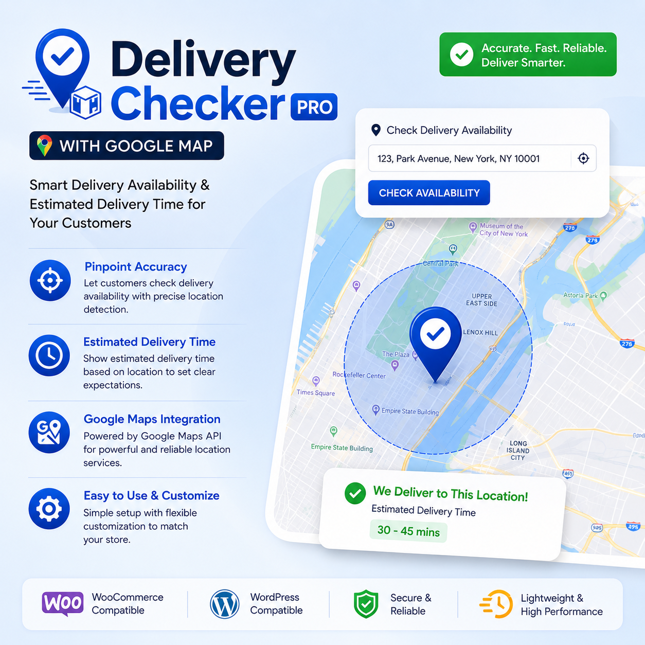 Delivery Checker Pro for WooCommerce – Google Maps, Delivery Zones & Location Rules - Image 3
