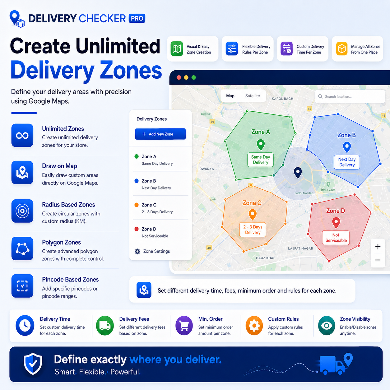 Delivery Checker Pro for WooCommerce – Google Maps, Delivery Zones & Location Rules - Image 4